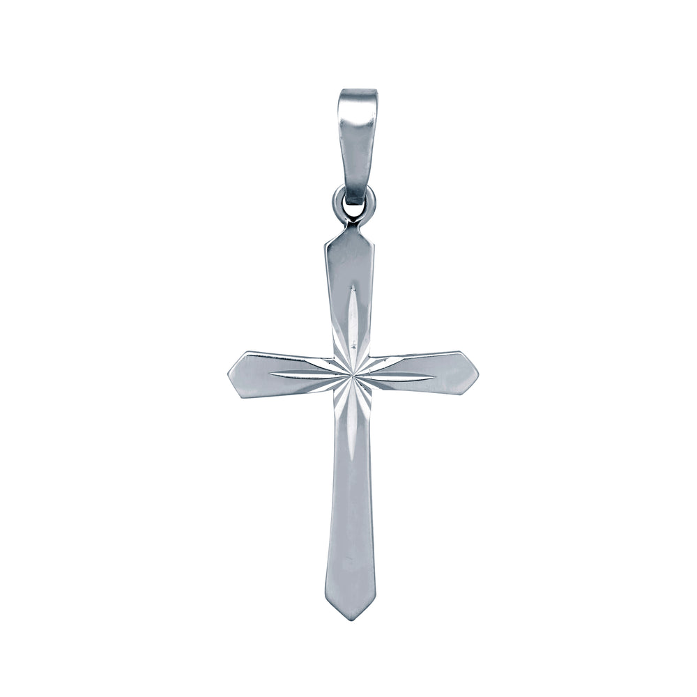 925 Silver Stamped Diamond Cut Cross – Imperial Time