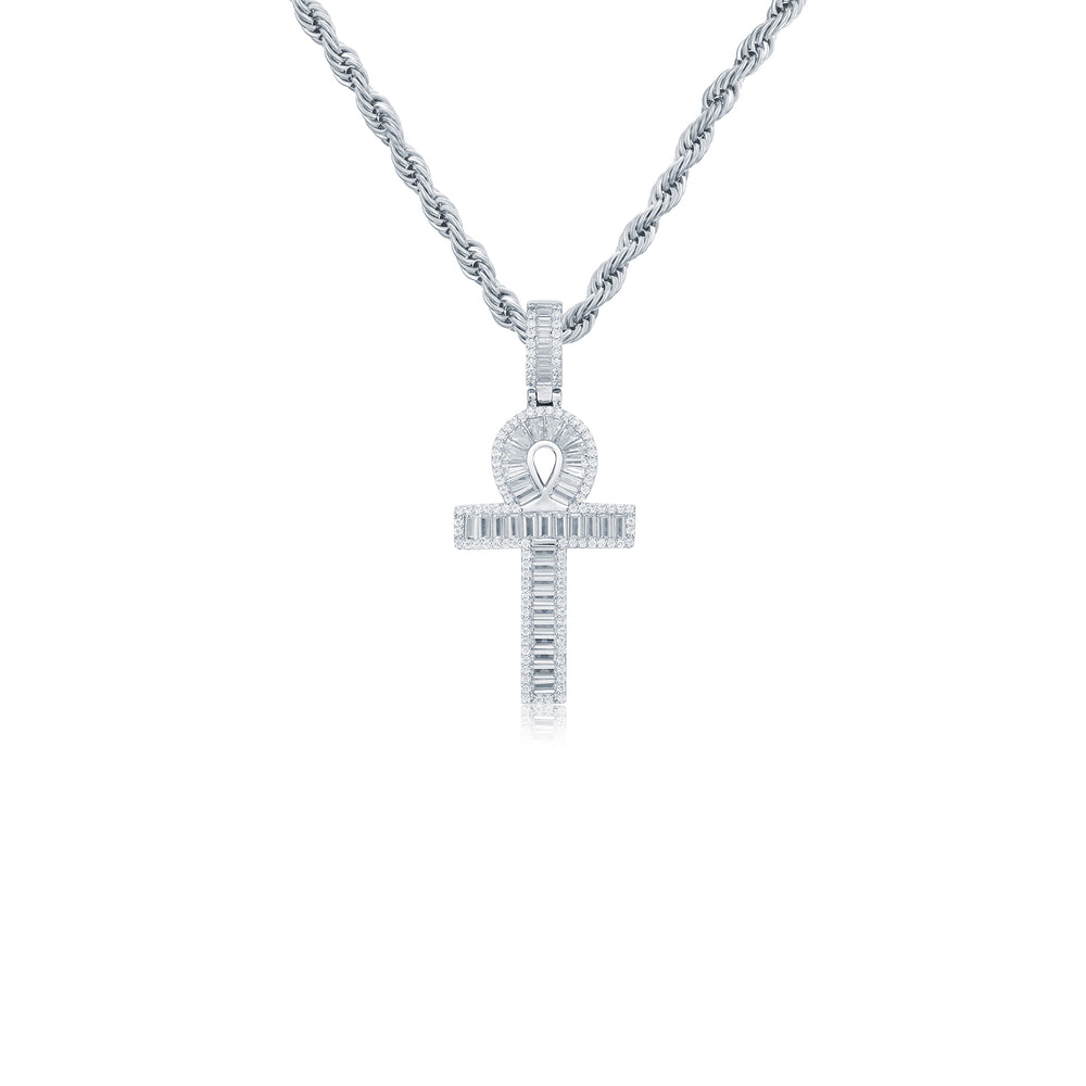 925 Silver Anc Style Baguette Cubic Zirconia Set Cross – Imperial Time