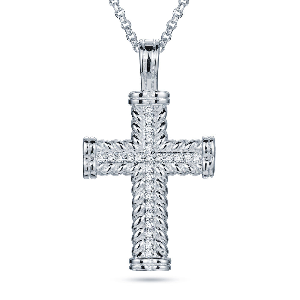925 Silver CZ Set Cross – product view