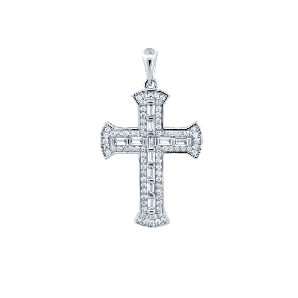 925 Silver Cubic Zirconia Set Cross – Imperial Time