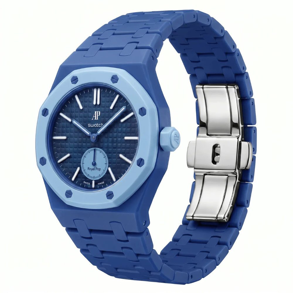 AP x Swatch Bioceramic Bracelet Strap & Ceramic Case Royal Pop Collection Làn Ba blue