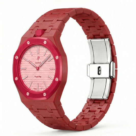 AP x Swatch Bioceramic Bracelet Strap & Ceramic Case Royal Pop Collection Otto Rosso