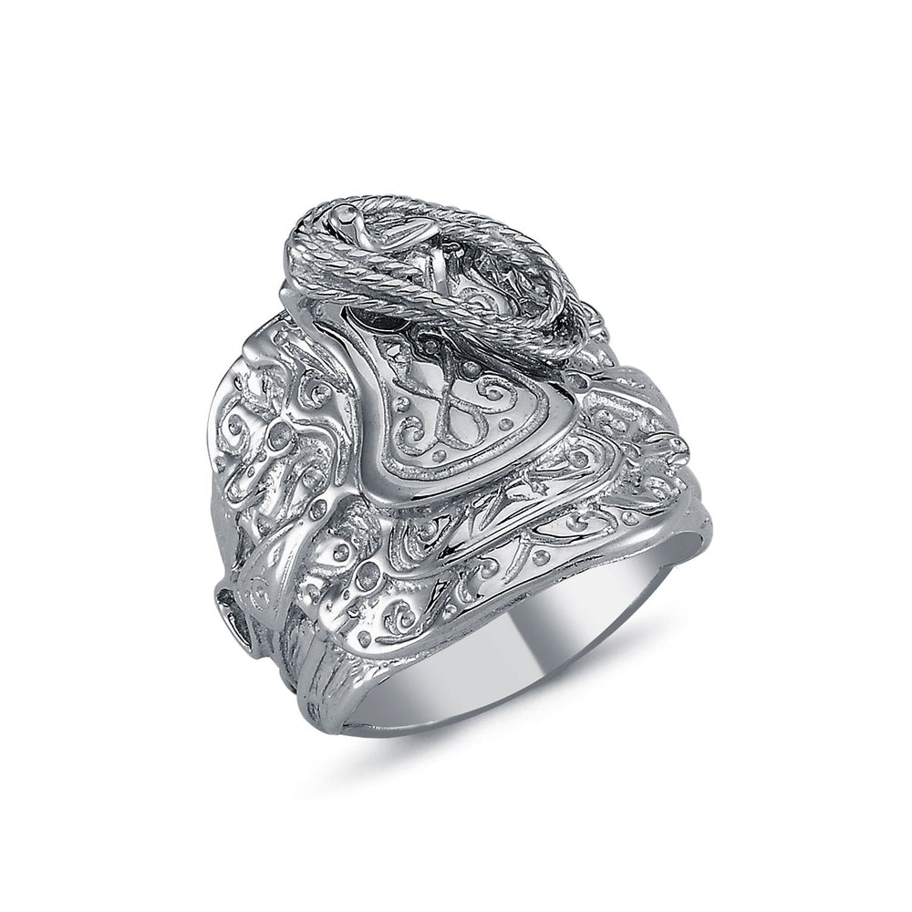 925 Silver Saddle Ring – product view