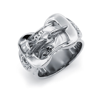 925 Silver Double Buckle Ring – Imperial Time