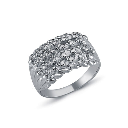 925 Silver Four Row keeper Ring – Imperial Time