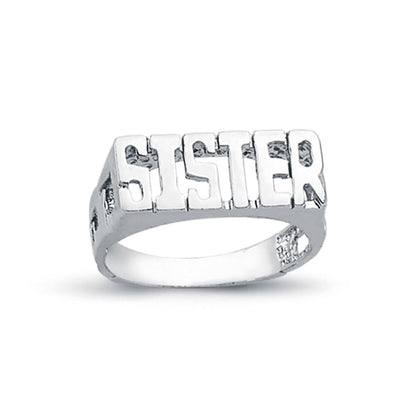 925 Silver Sister Ring Curb Shoulders – Imperial Time