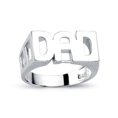 925 Silver Dad Ring Curb Shoulders – Imperial Time
