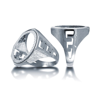 925 Silver Full Sovereign Ring – product view