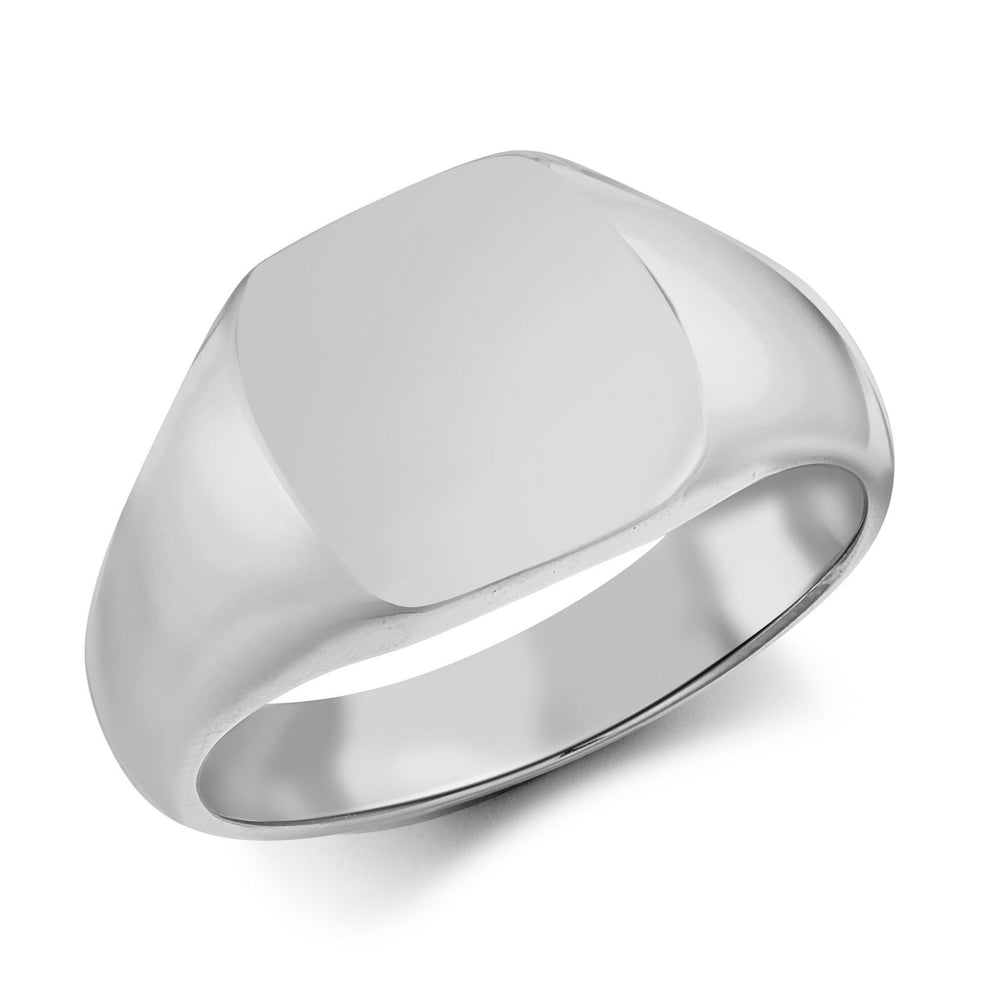 925 Silver Cushion Shape Signet Ring – Imperial Time