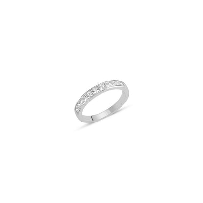 925 Silver Cubic Zirconia Half ET Ring – Imperial Time