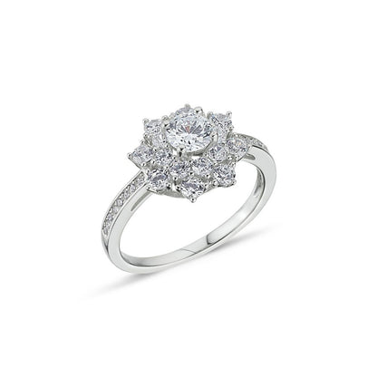 925 Silver Cubic Zirconia Cluster Ring – Imperial Time