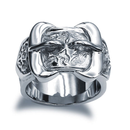 925 Sterling Silver hand finished premium weight carved double buckle design ring – Imperial Time