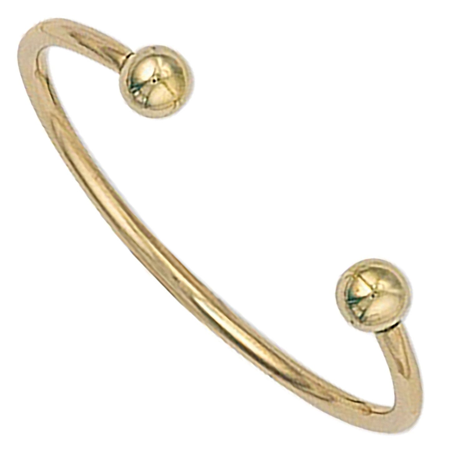 Yellow Gold Solid Baby Torque Bangle