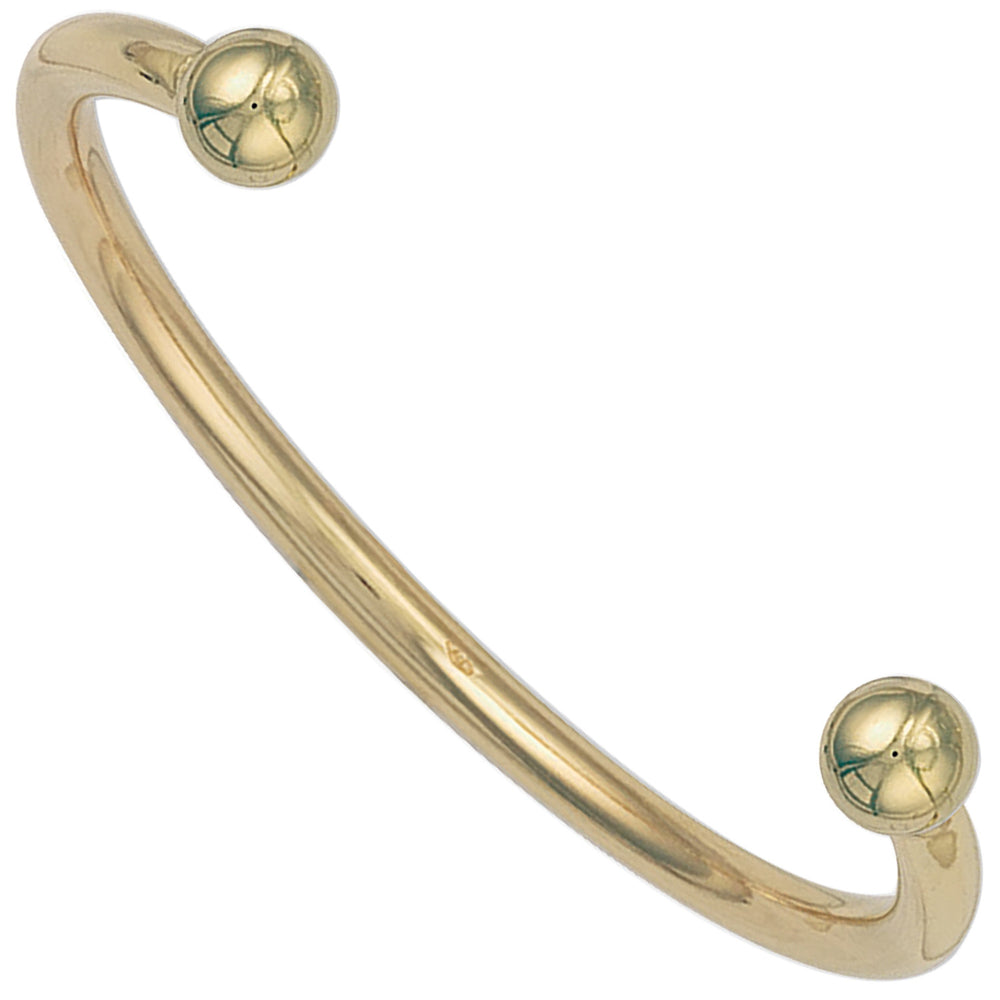 Yellow Gold Ladies / Gents 4.5mm Solid Torque Bangle
