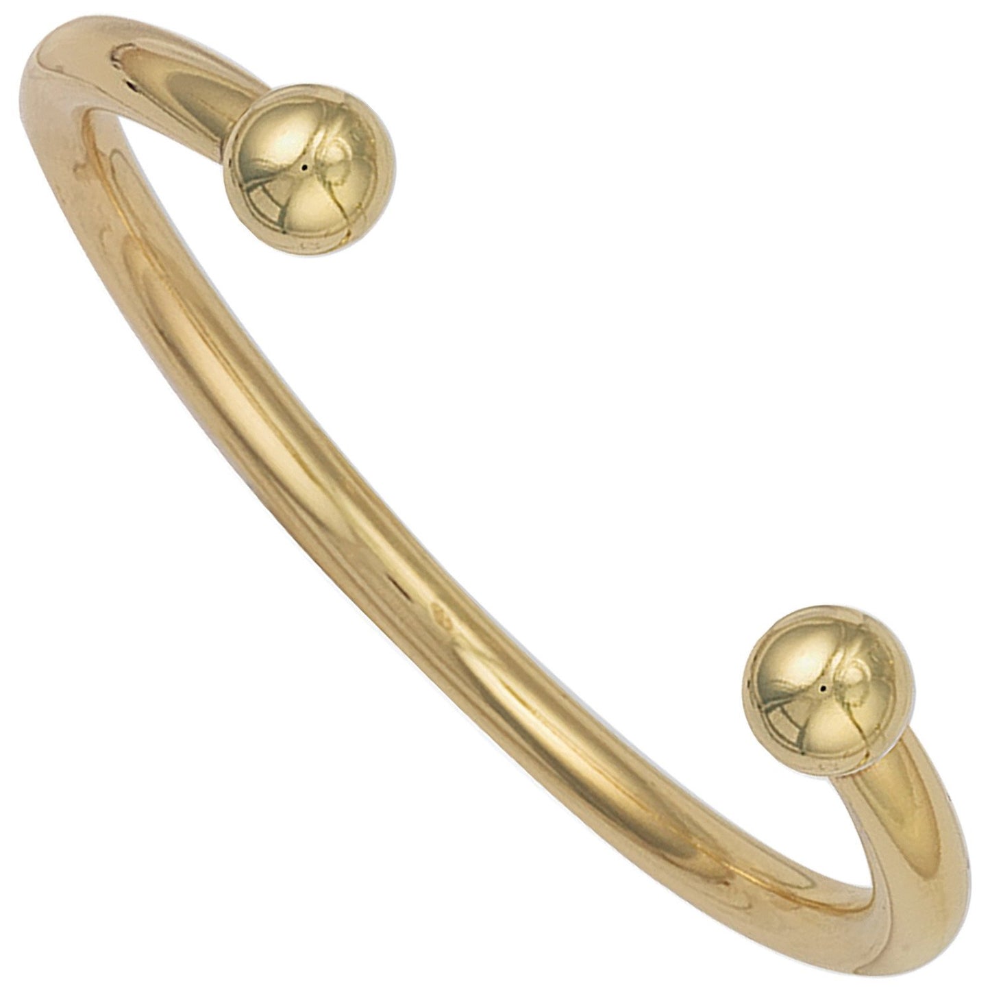 Yellow Gold Gents 6mm Torque Solid Bangle