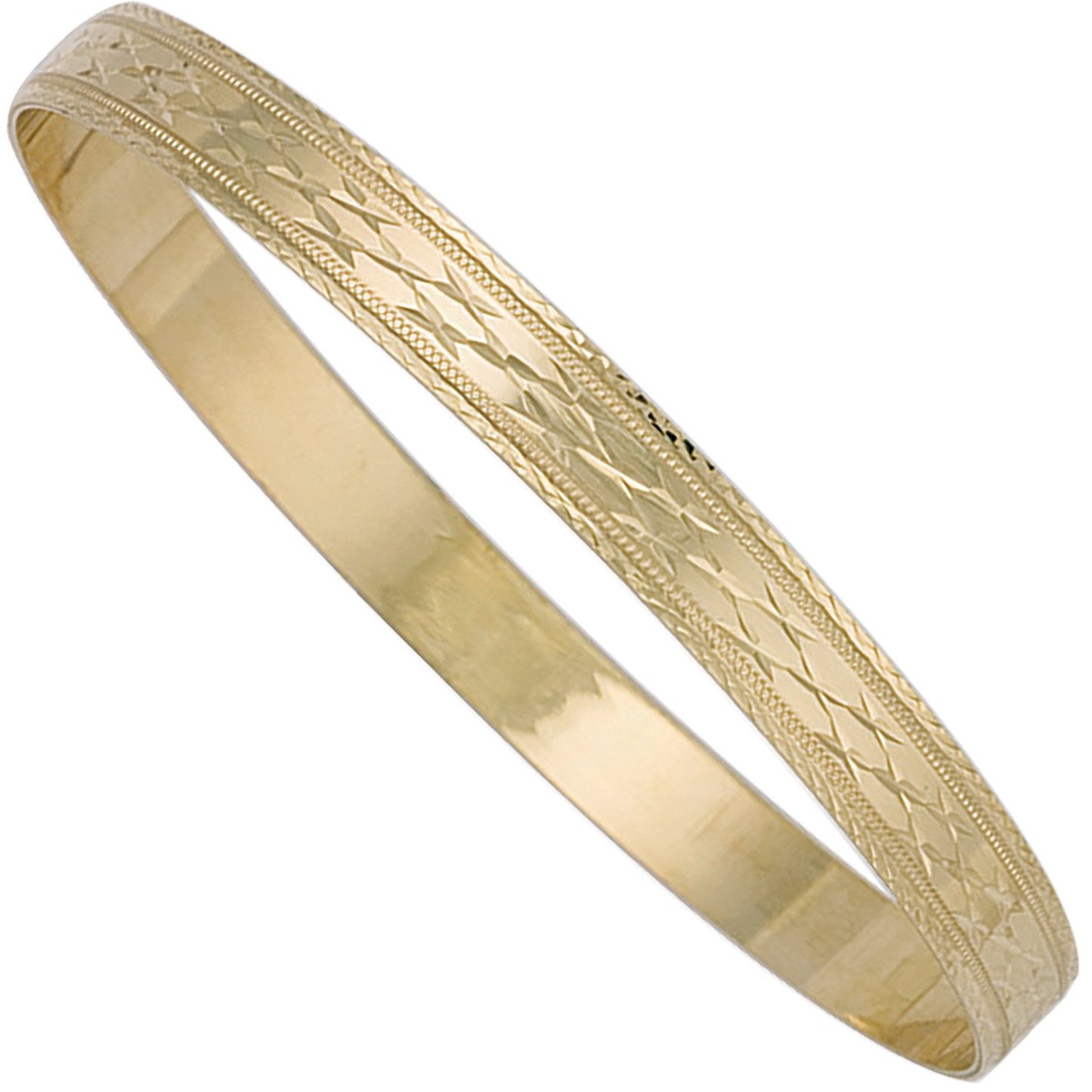 Yellow Gold 6mm D/c Slave Bangle