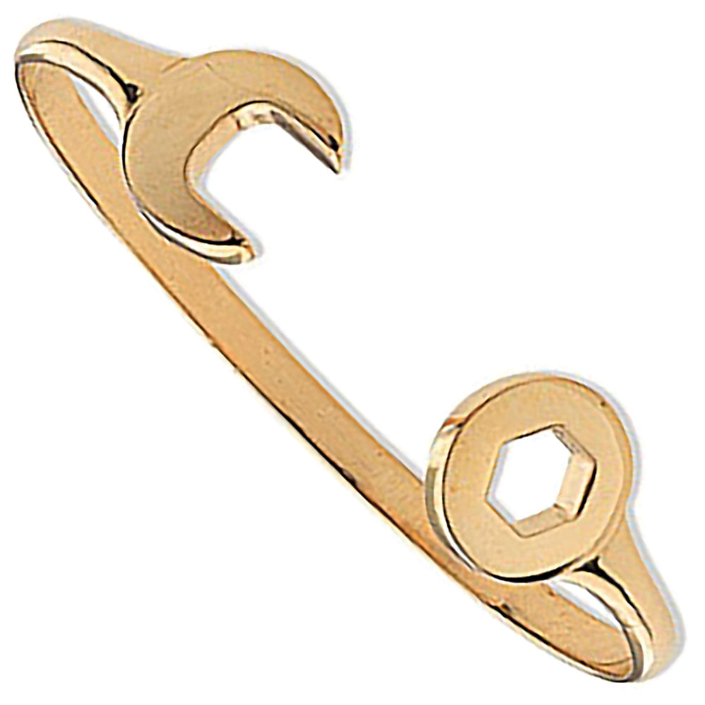 Yellow Gold Baby Spanner Bangle – product view