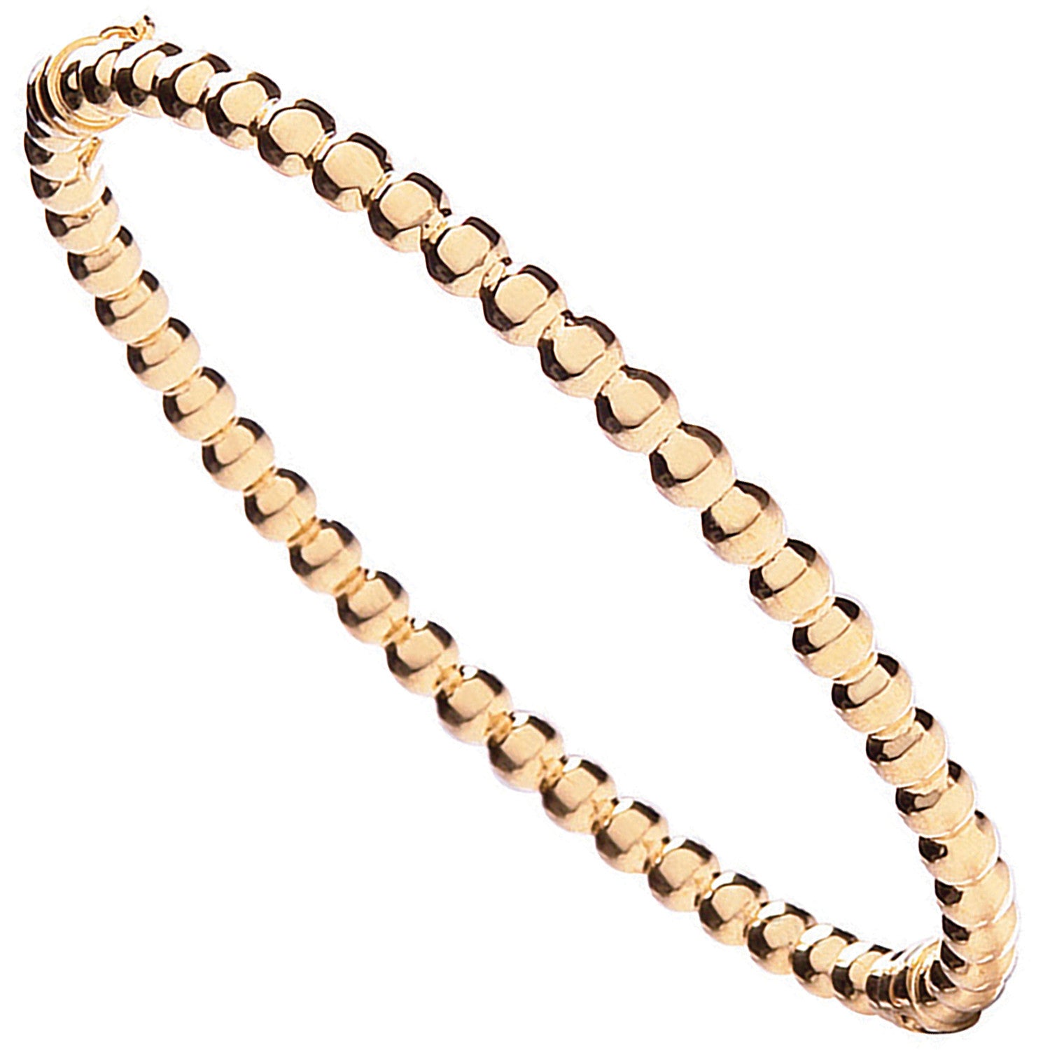 Yellow Gold Fancy Beaded Bangle