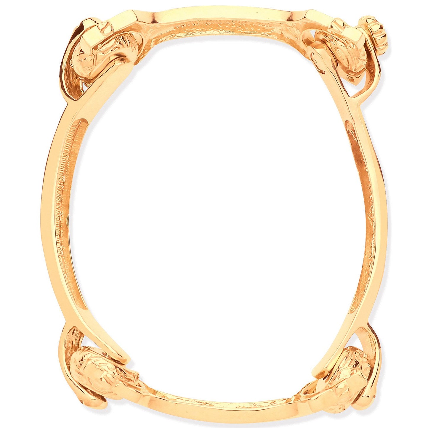 Yellow Gold Solid 4 Piece Bone Baby Bangle