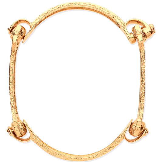 Yellow Gold 4 Piece Bone Gents Bangle