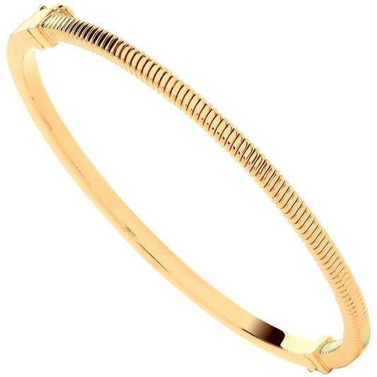 Yellow Gold Snake Style Ladies Bangle