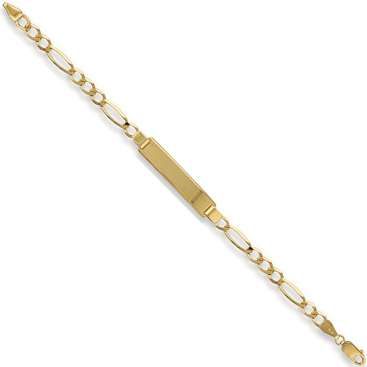 Yellow Gold Baby/Ladies Figaro ID Bracelet