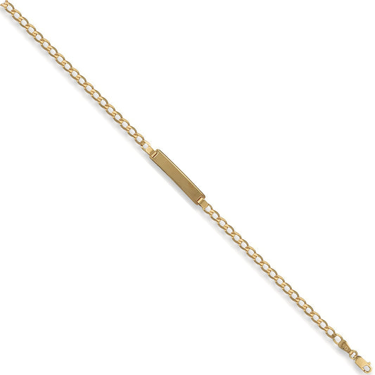 Yellow Gold Baby/Ladies Curb ID Bracelet