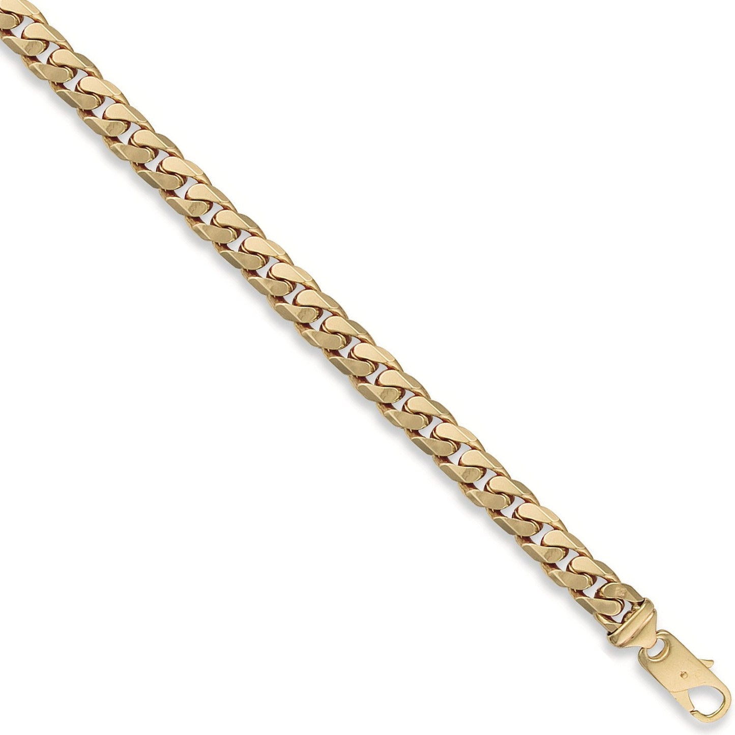 Yellow Gold 9mm Tight Link Curb Bracelets