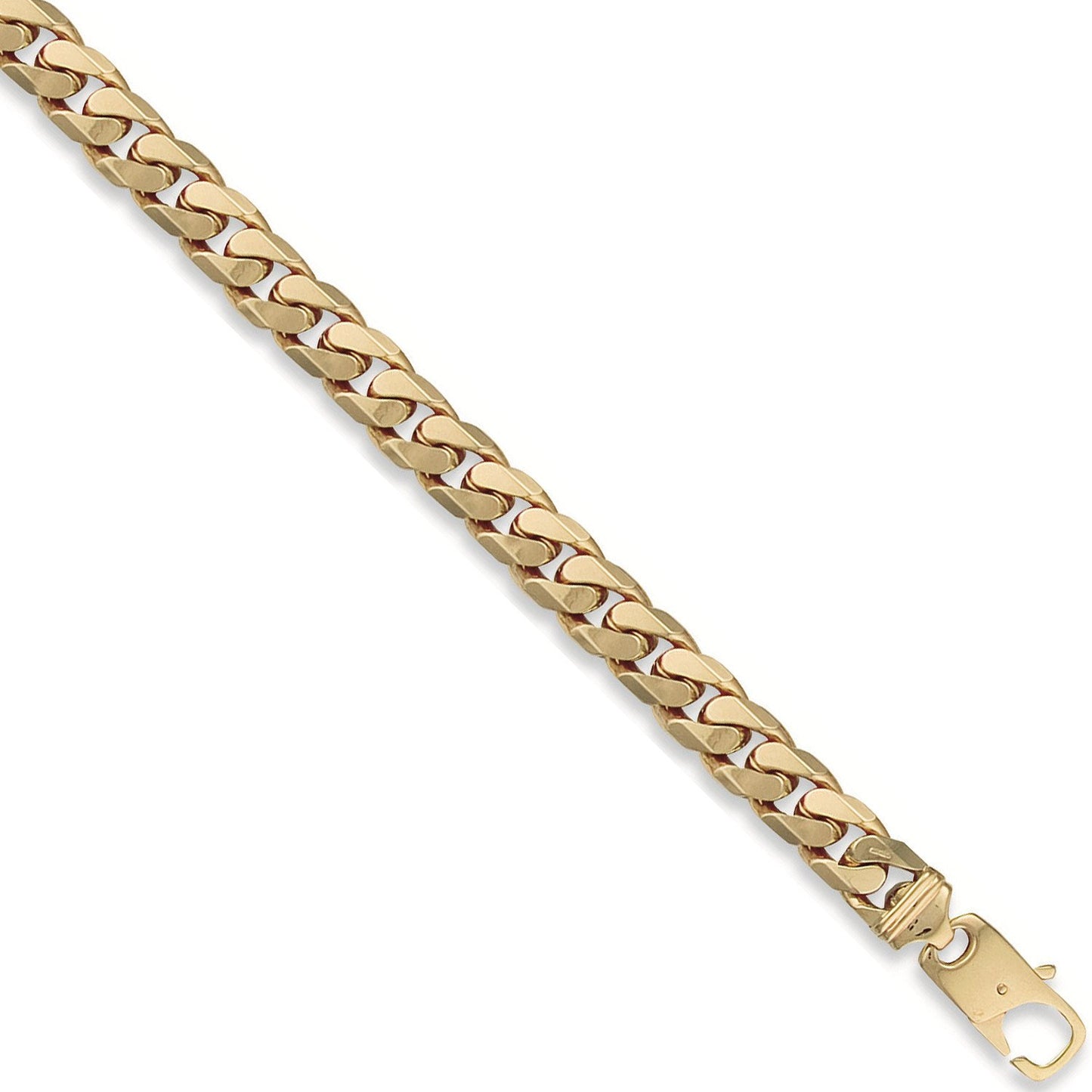 Yellow Gold 11mm Tight Link Curb Bracelets