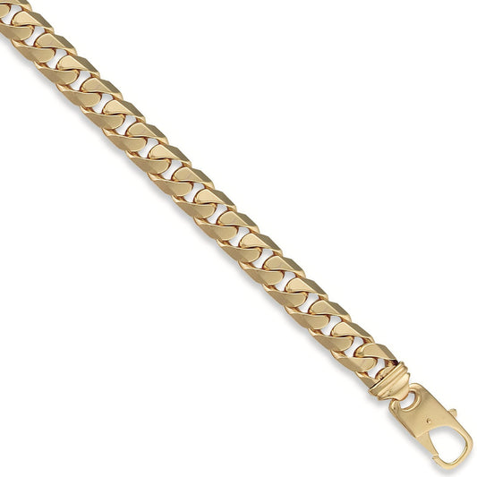 Yellow Gold 12mm Tight Link Curb Bracelets