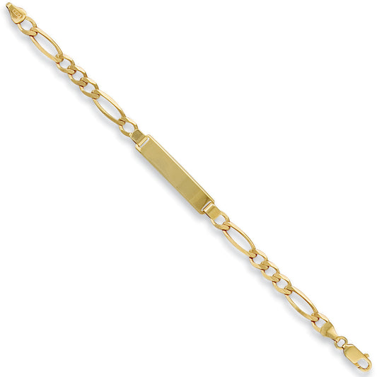 Yellow Gold Baby/Ladies Figaro ID Bracelet