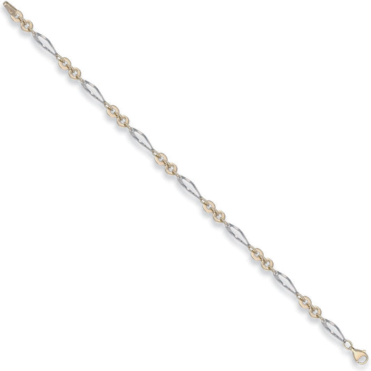 White & Yellow Gold Fancy Bracelet