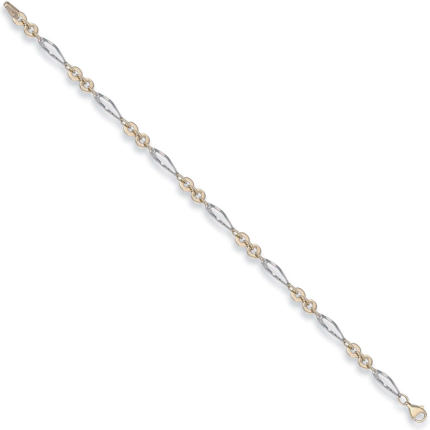 White & Yellow Gold Fancy Bracelet