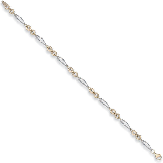 White & Yellow Gold Fancy Bracelet