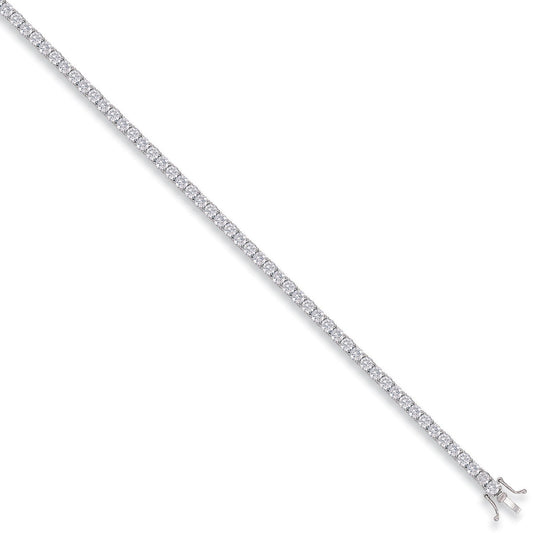 White Gold 3.5mm Cubic Zirconia Tennis Bracelet