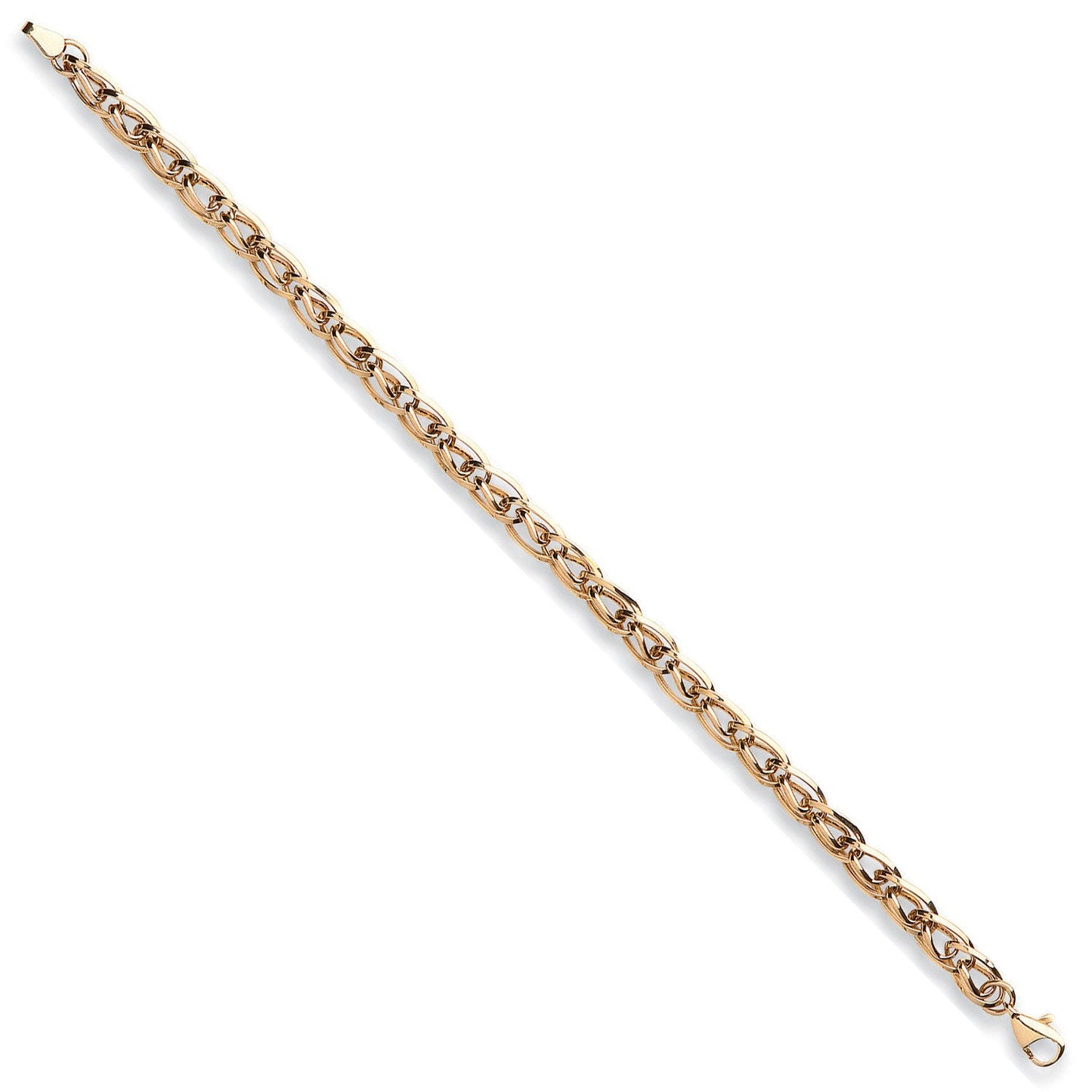 Yellow Gold Hollow Interlink Bracelet