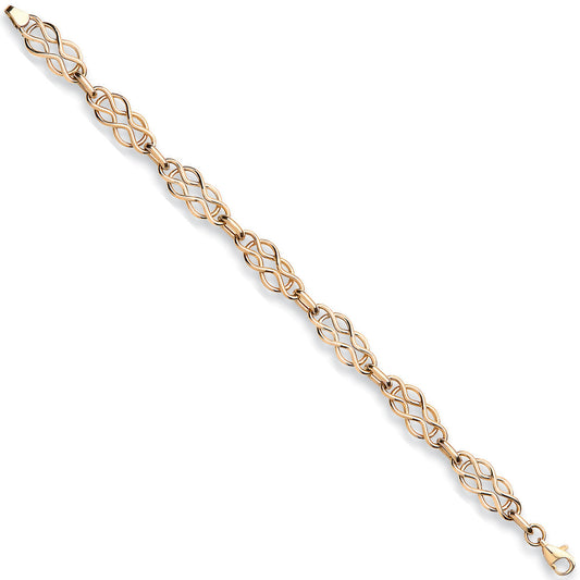 Yellow Gold Hollow Celtic Bracelet