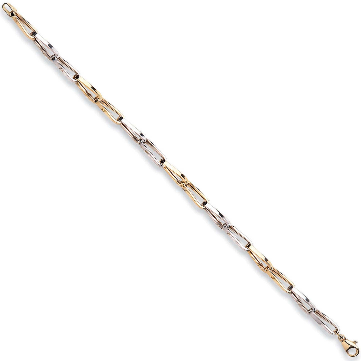 White & Yellow Gold Link Bracelet