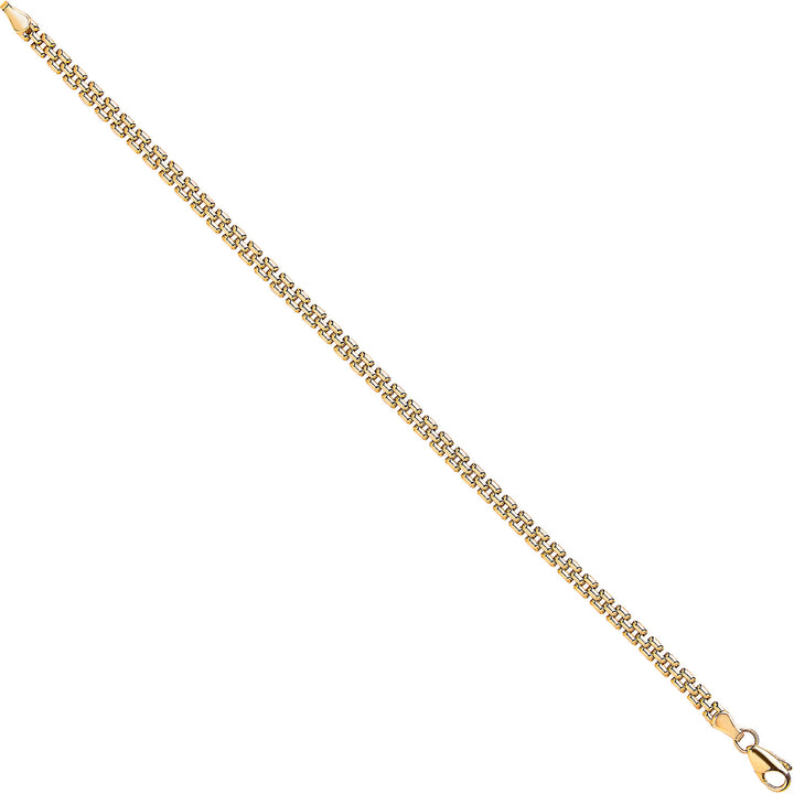 Yellow Gold 3.7mm Panther Link Ladies Bracelet