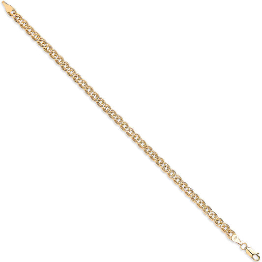 Yellow Gold Hollow Link Ladies Bracelet