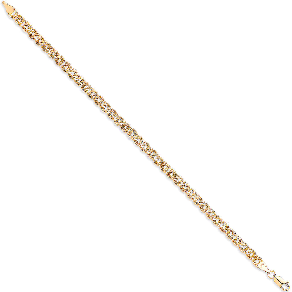 Yellow Gold Hollow Link Ladies Bracelet