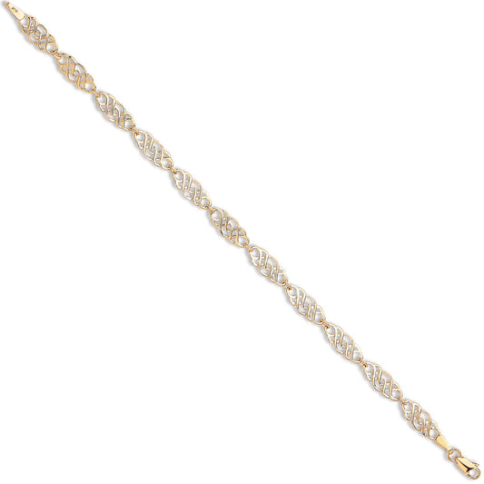 Yellow Gold Celtic Link Ladies Bracelet