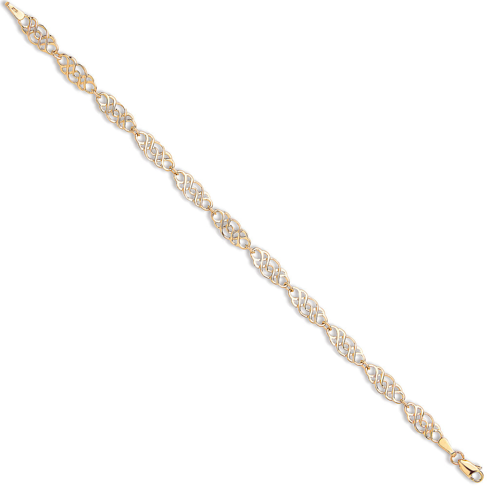 Yellow Gold Celtic Link Ladies Bracelet