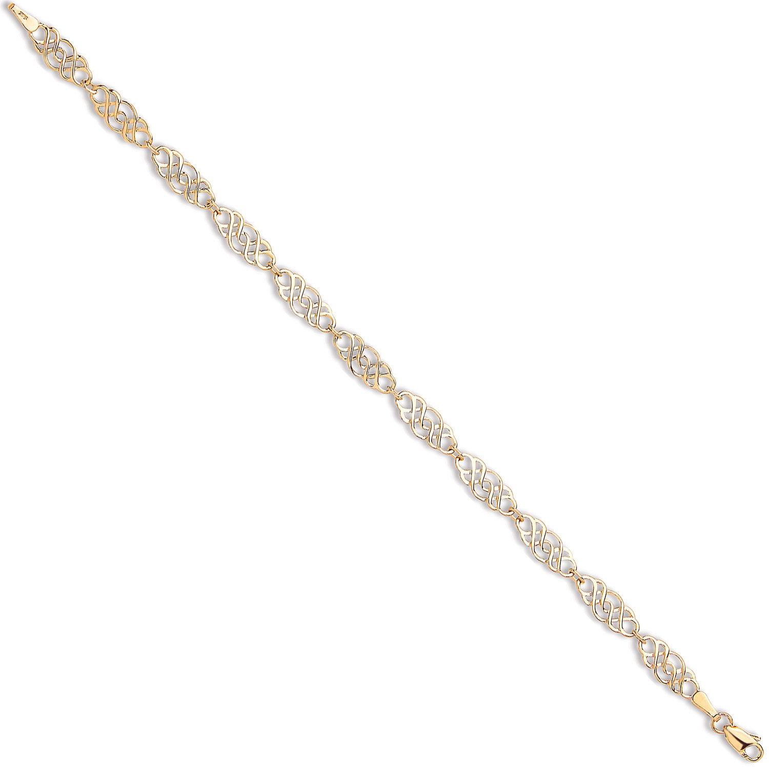 Yellow Gold Celtic Link Ladies Bracelet
