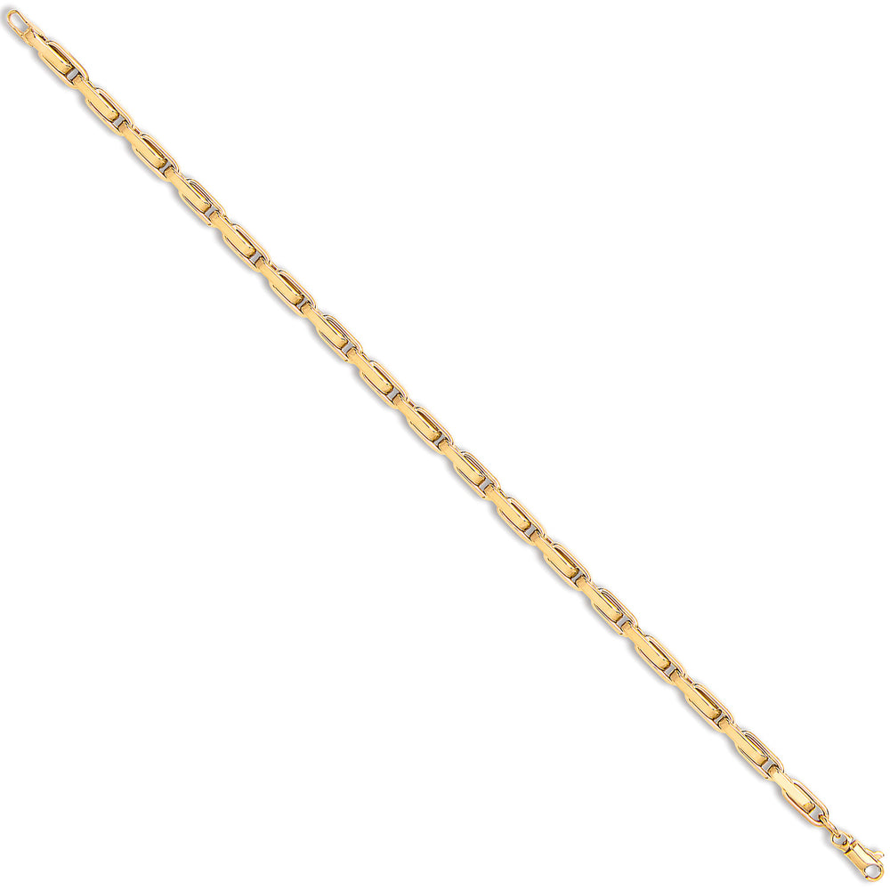 Yellow Gold Belcher Box Ladies Bracelet