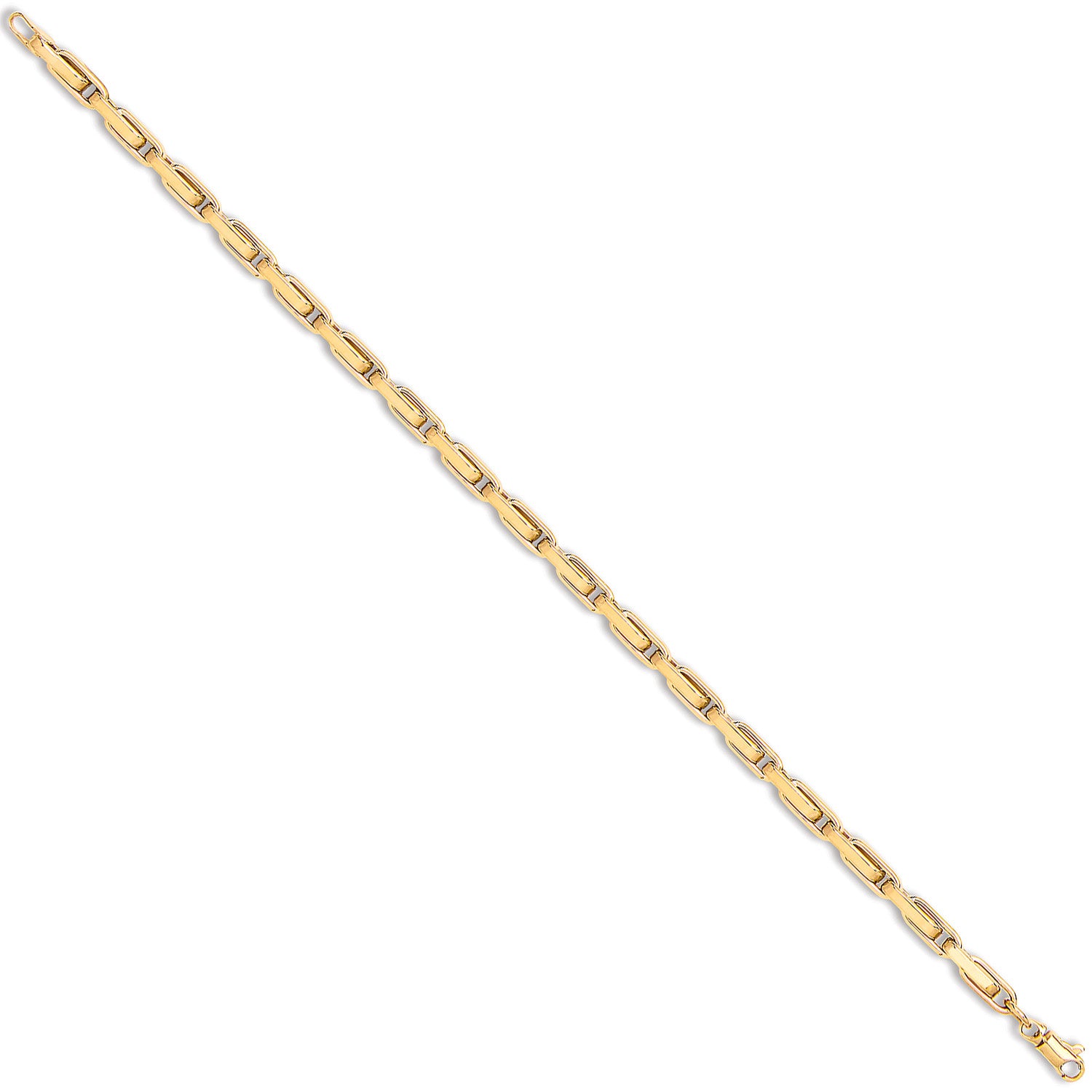 Yellow Gold Belcher Box Ladies Bracelet