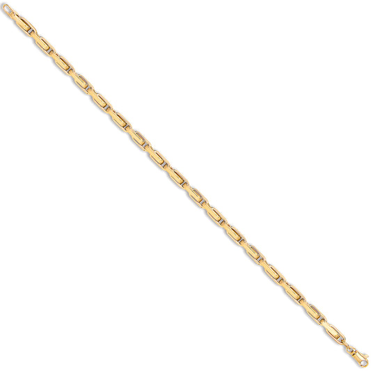 Yellow Gold Belcher Box Ladies Bracelet