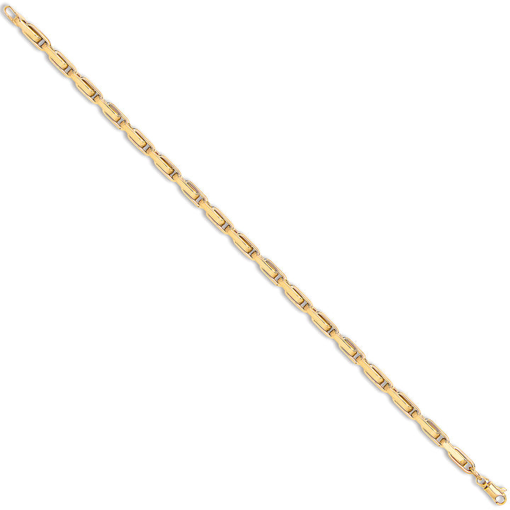 Yellow Gold Belcher Box Ladies Bracelet
