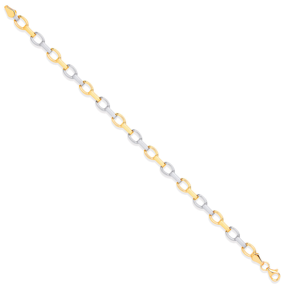 White & Yellow Gold Fancy Ladies Bracelet