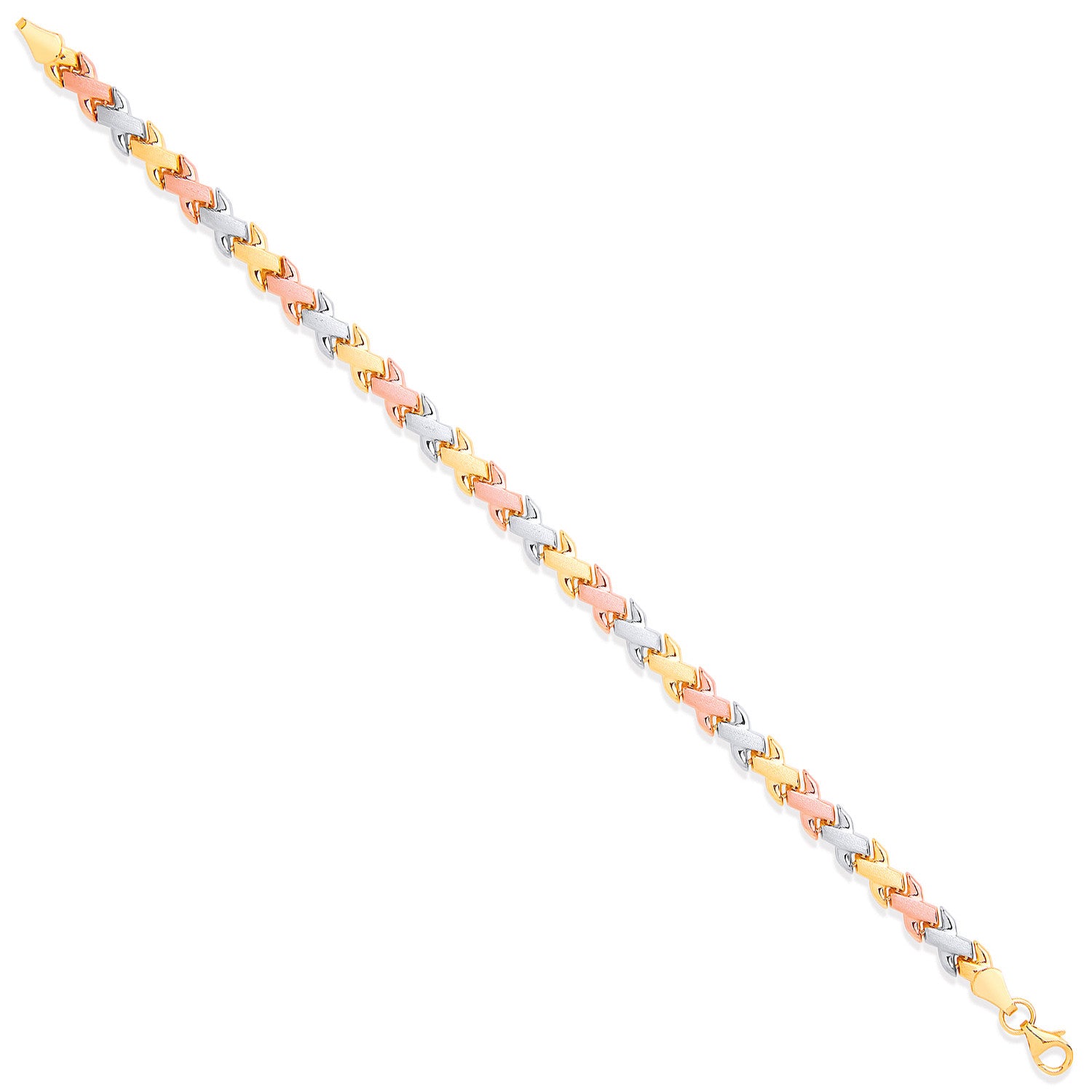 White, R & Yellow Gold Kisses Ladies Bracelet
